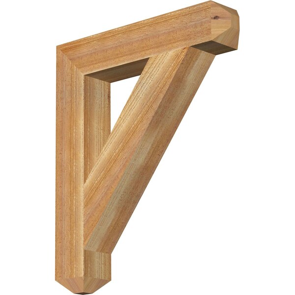 Ekena Millwork Traditional Craftsman Rough Sawn Bracket, Western Red Cedar, 4"W x 22"D x 26"H BKT04X22X26TRA04RWR - main